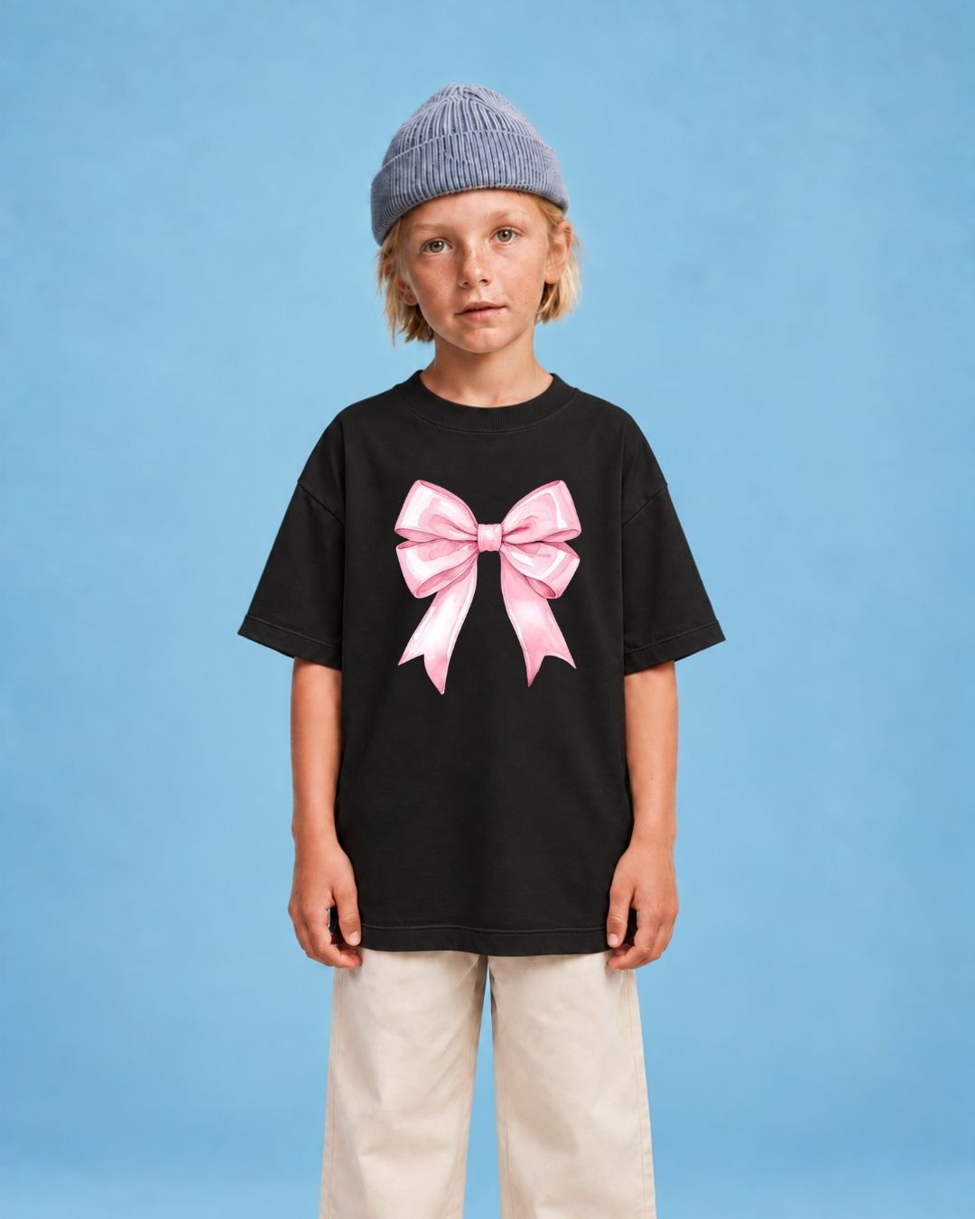 Camiseta Oversized Infantil "Lacinho"