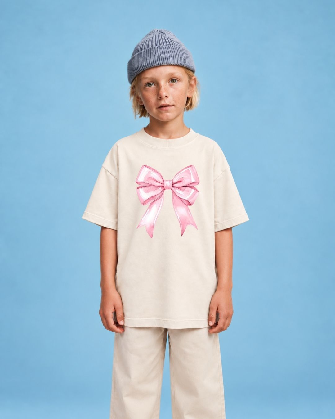 Camiseta Oversized Infantil "Lacinho"
