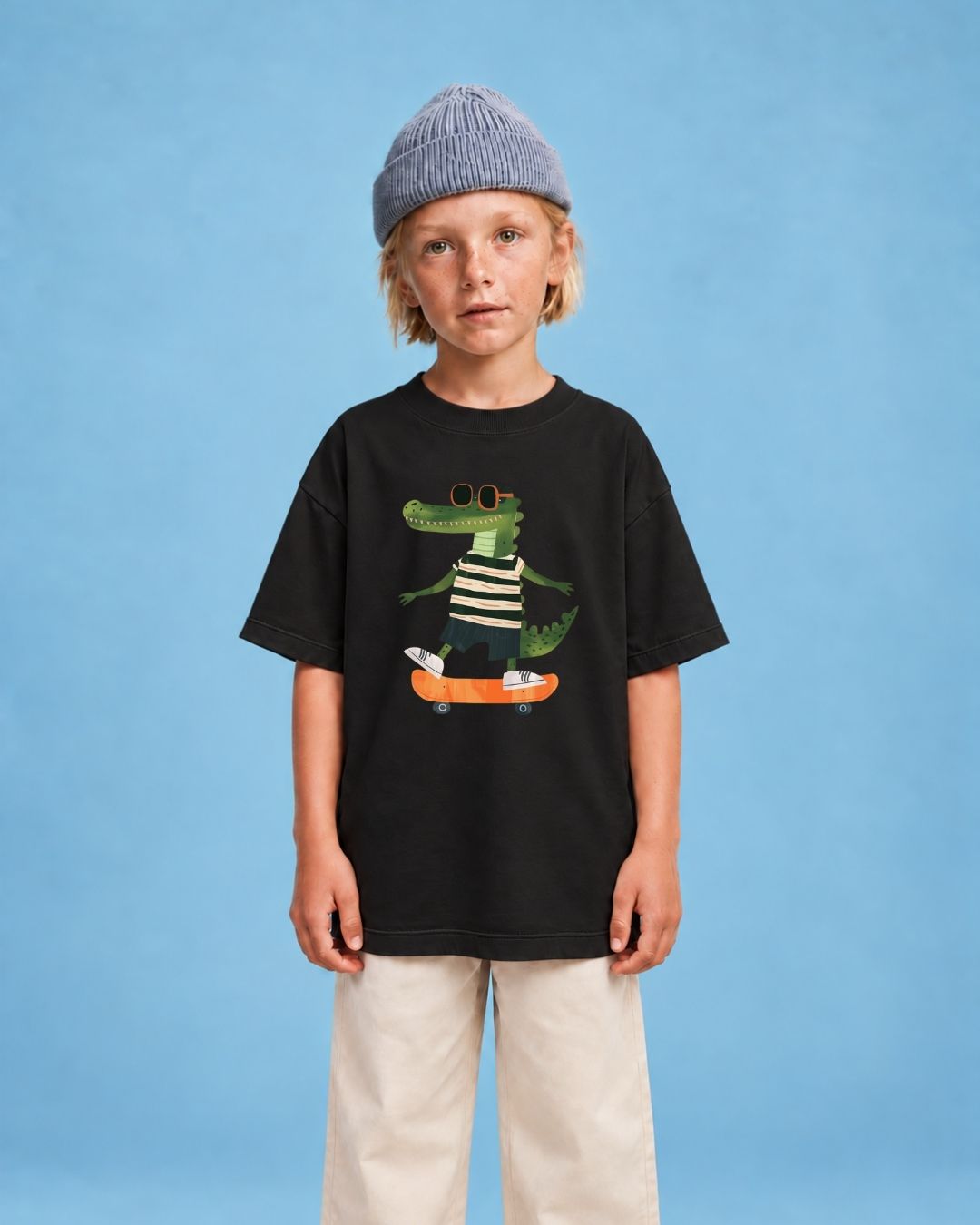 Camiseta Oversized Infantil "Crocodile"