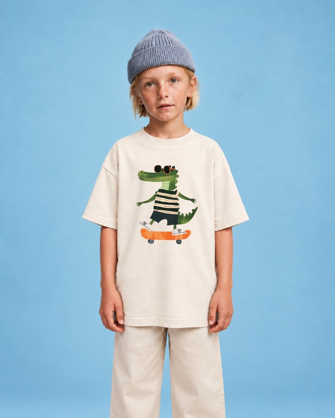 Camiseta Oversized Infantil "Crocodile"