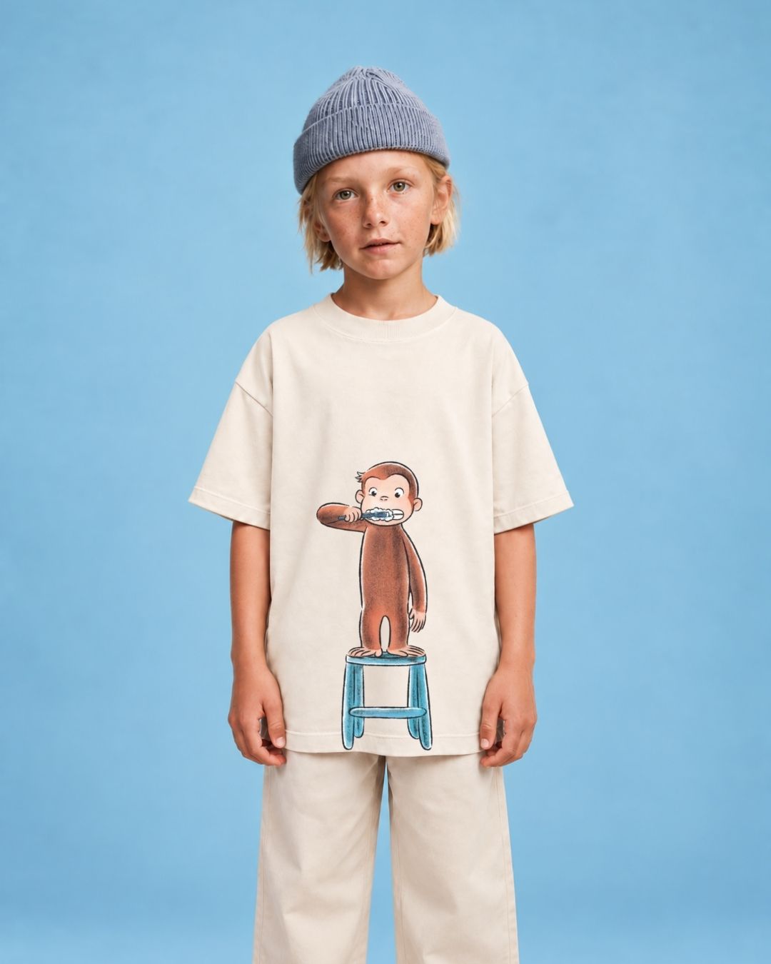 Camiseta Oversized Infantil "George Curioso"