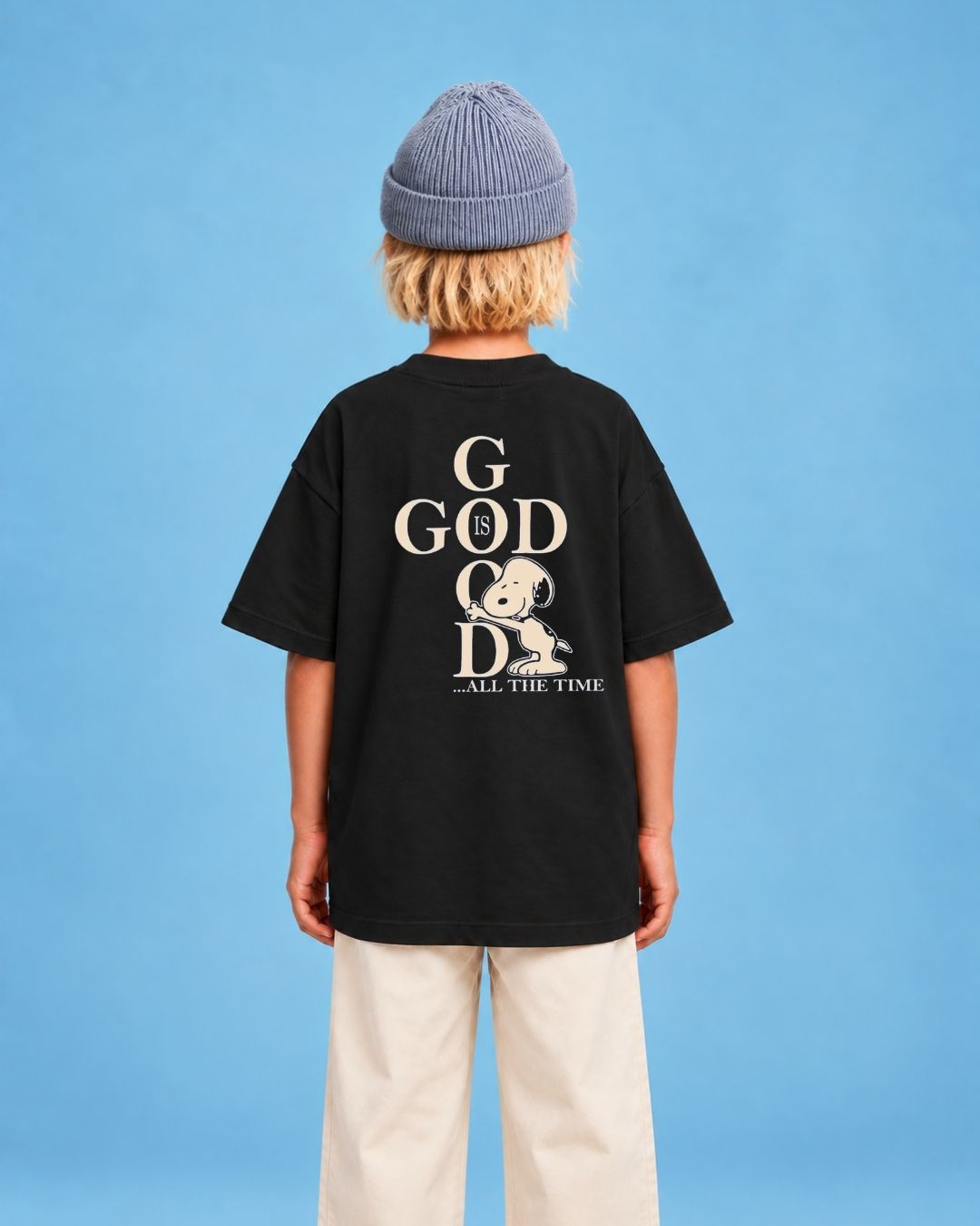 Camiseta Oversized Infantil "God is Good"