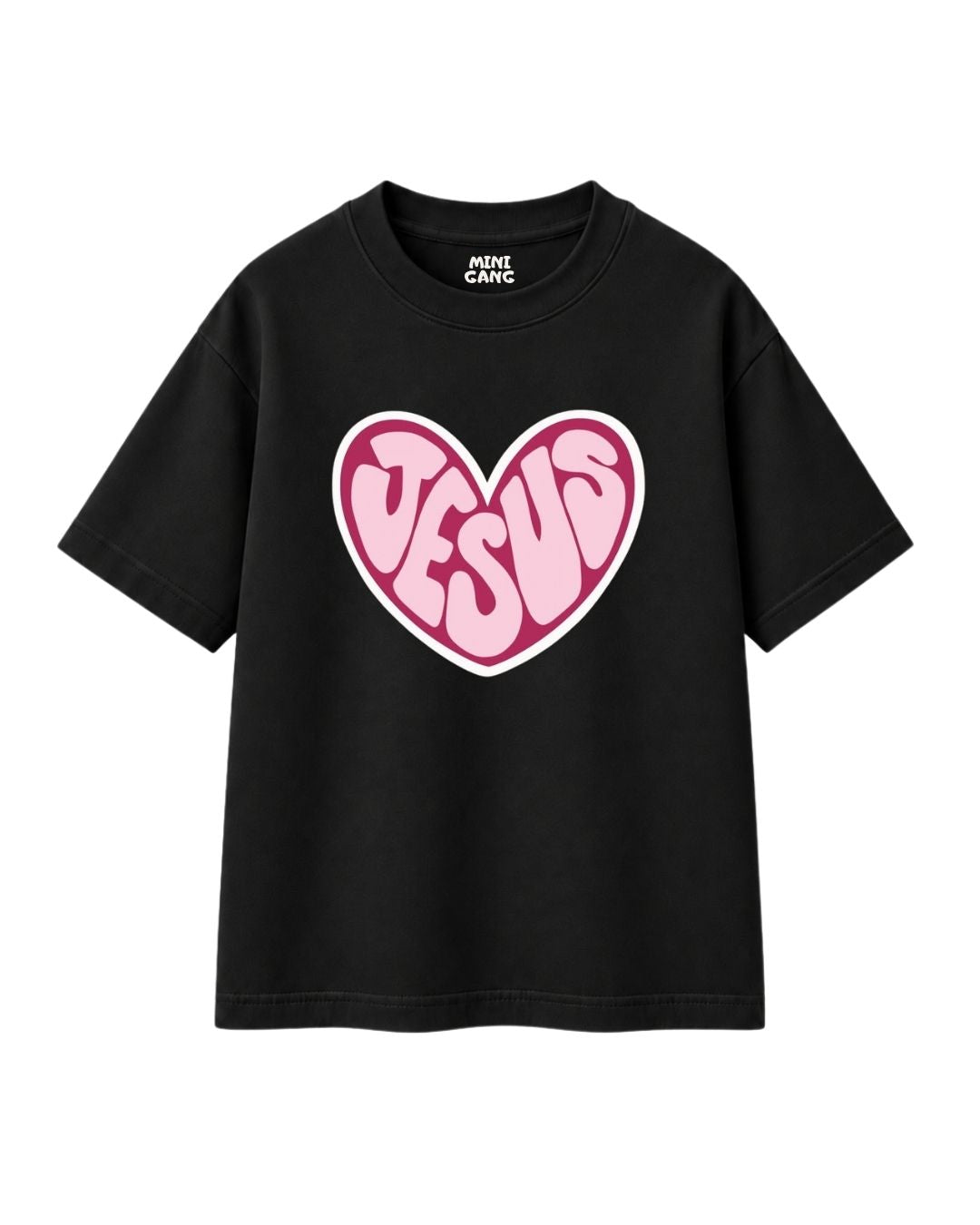 Camiseta Oversized Infantil "I Love Jesus"