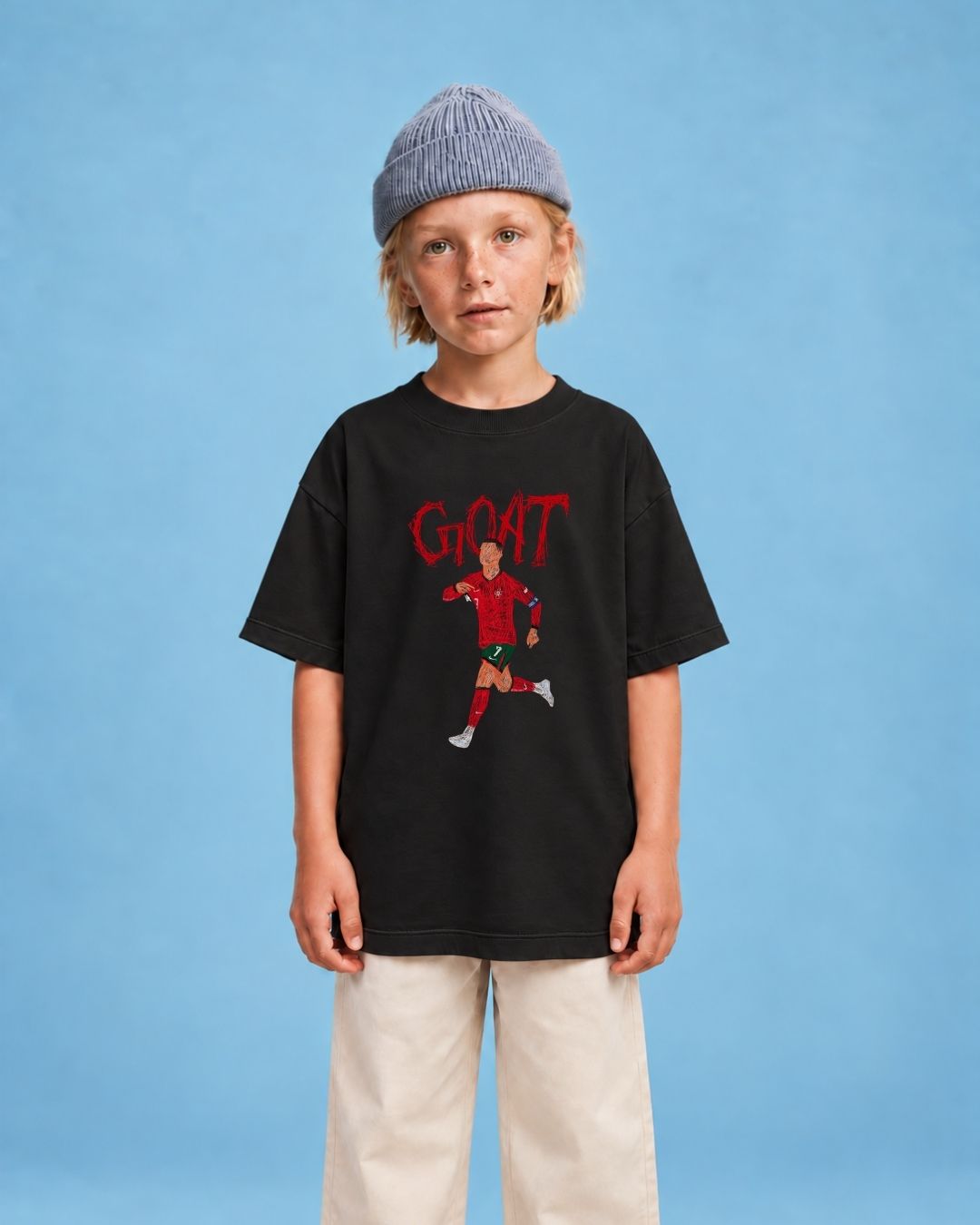 Camiseta Oversized Infantil "Cr7"